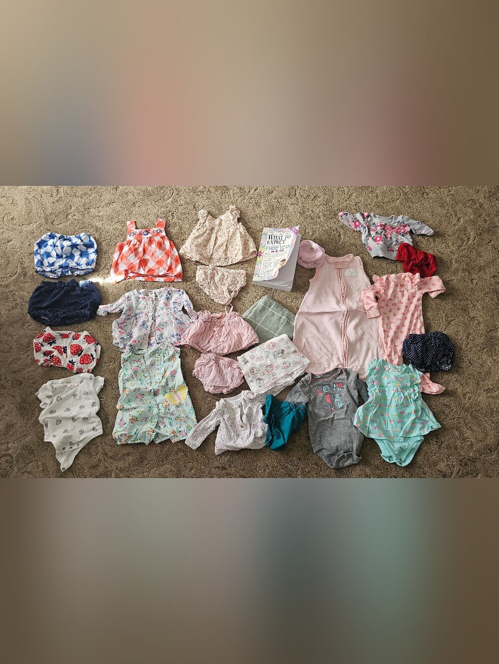 Lot Of Baby Girls 0-3, 3, 3-6 Months Plus Sleep Sack and Book